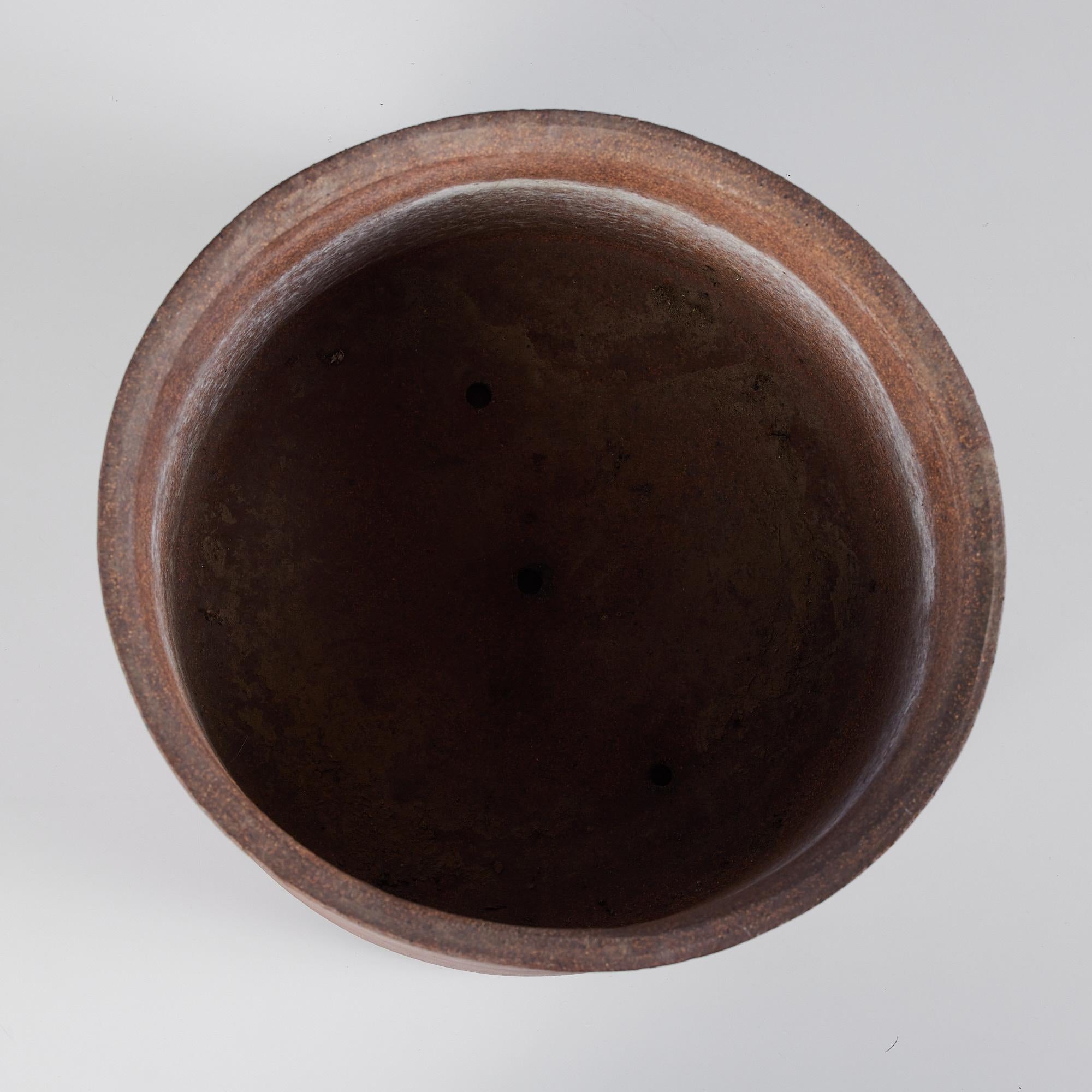 Mid-20th Century Lagardo Tackett Low Cylindrical Stoneware Planter for Architectural Pottery