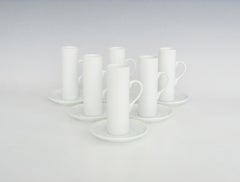Lagardo Tackett Schmid White Porcelain Demitasse Cup & Saucer Set, 12 Pieces