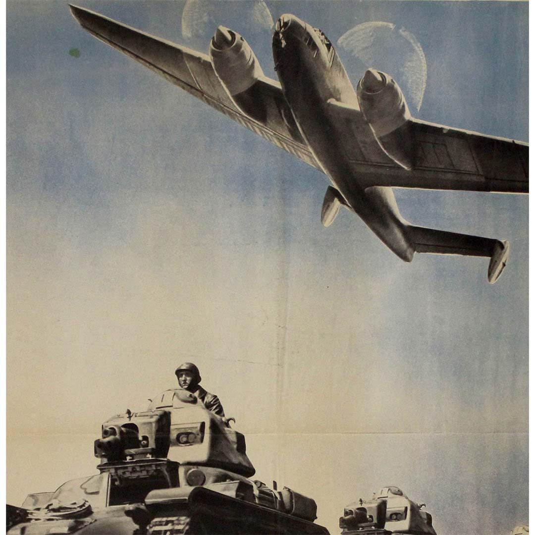 Original circa 1940 French poster - Subscribe to Armament Bonds For Sale 1