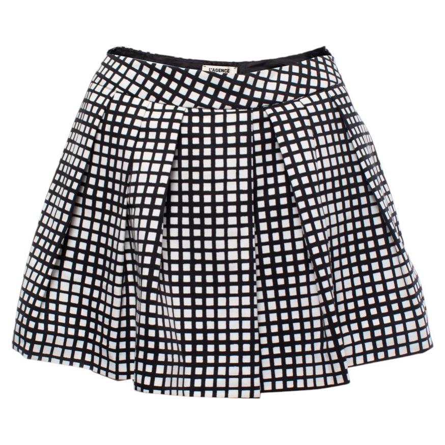 L'agence, black and white checked skorts For Sale