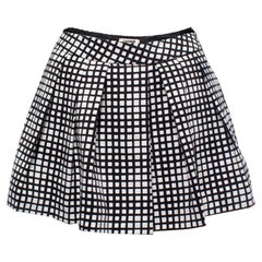 L'agence, black and white checked skorts