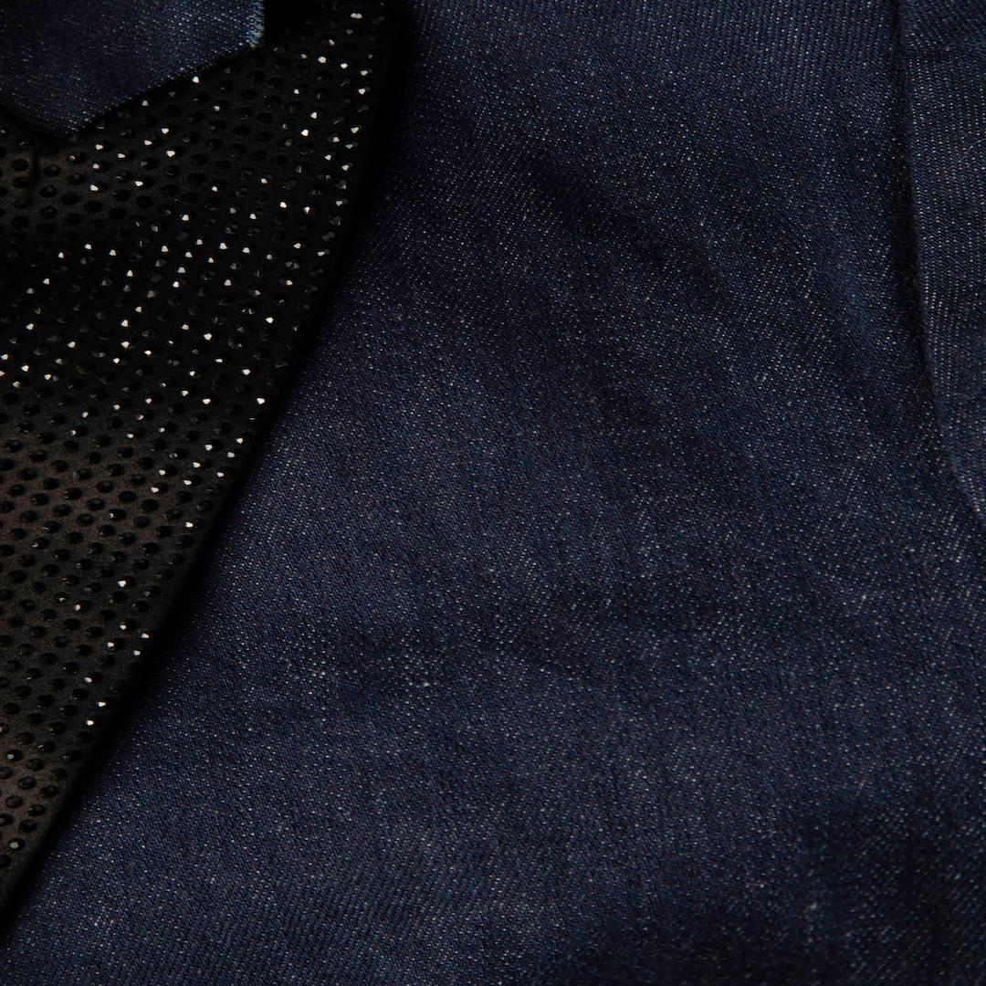 L'Agence Blazer con solapa embellecida en tejido vaquero azul Talla S en Excelente estado para la venta en London, GB