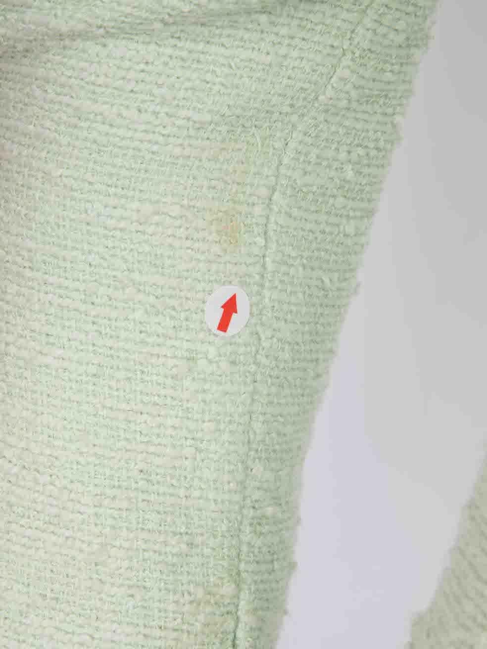 L'Agence Green Tweed Double Breasted Blazer Size XS In Good Condition In London, GB