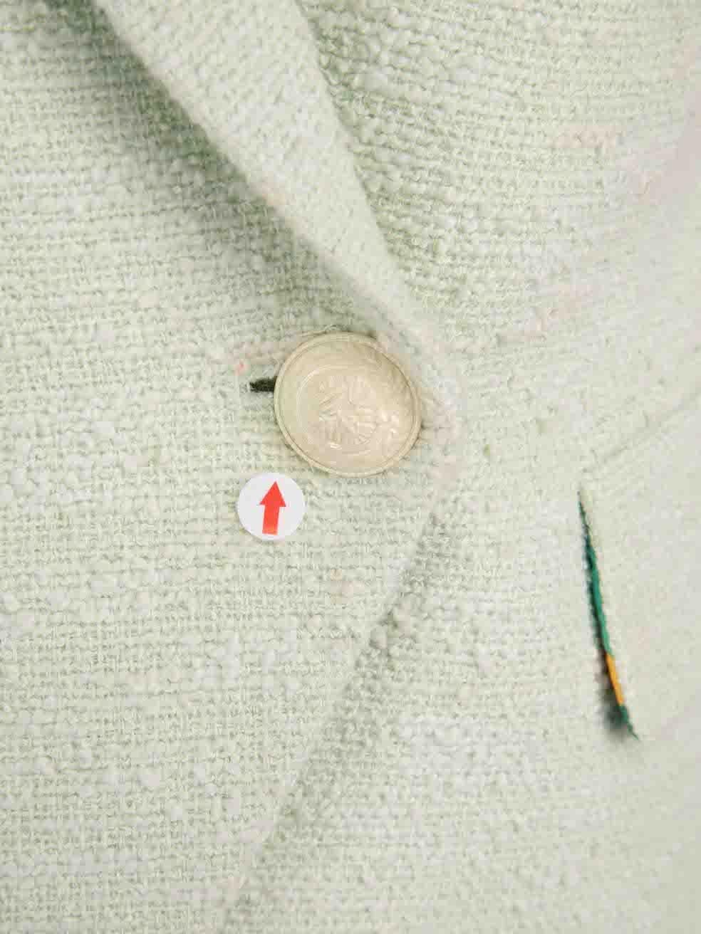 L'Agence Green Tweed Double Breasted Blazer Size XS 1