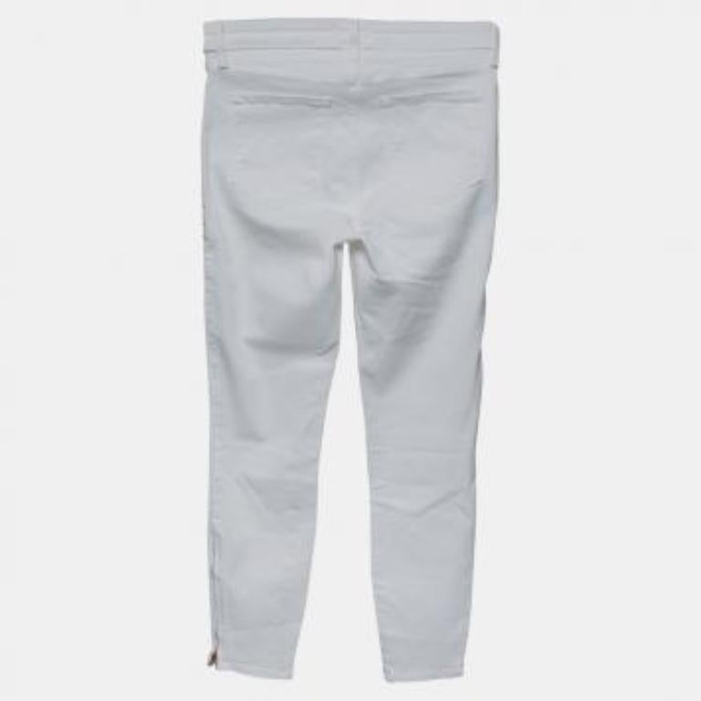 L'agence White Denim Zip Detail Skinny Andrea Jeans M For Sale 1