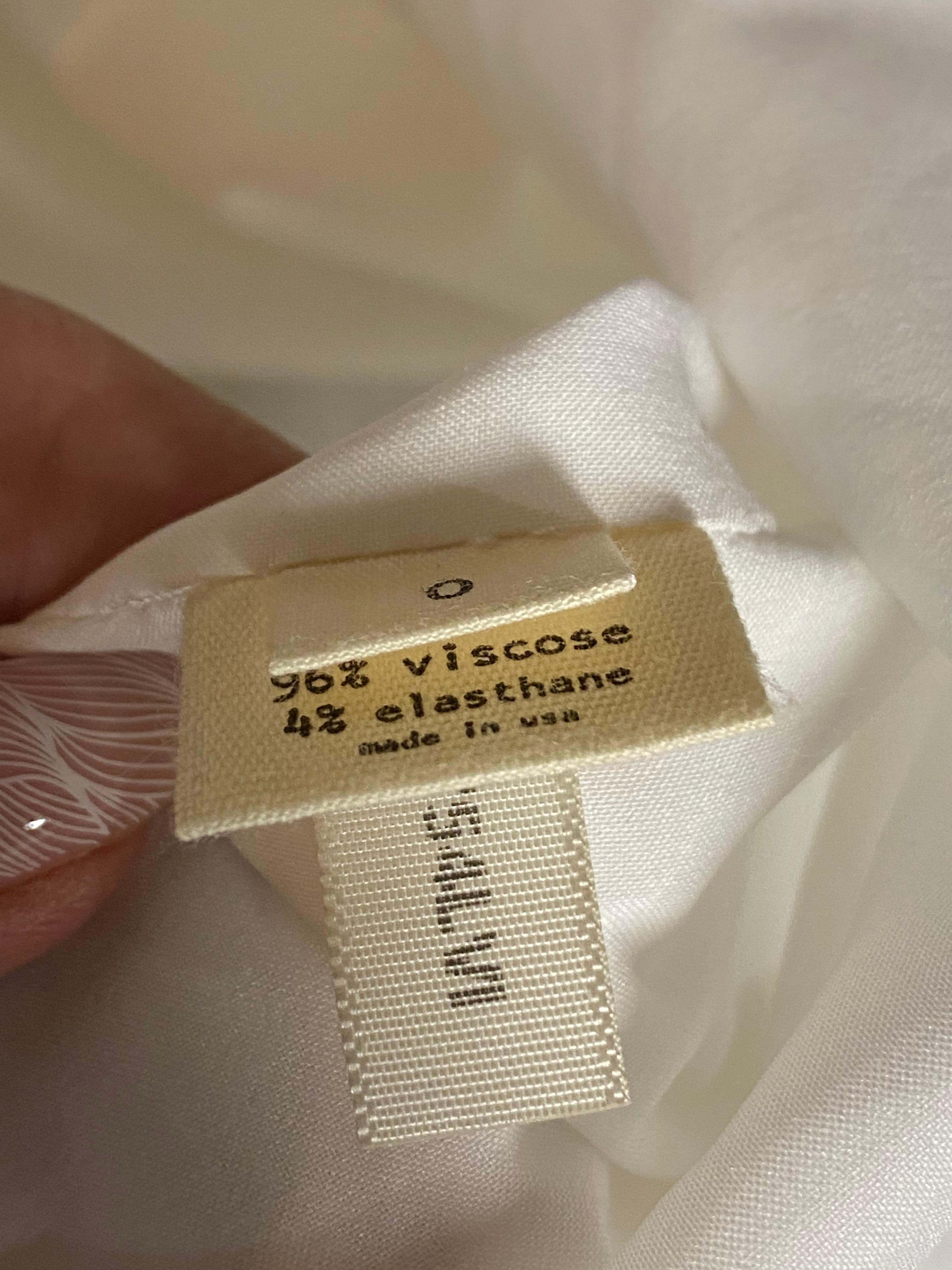 L'AGENCE White Mini Dress, Size 0 In Excellent Condition For Sale In Beverly Hills, CA