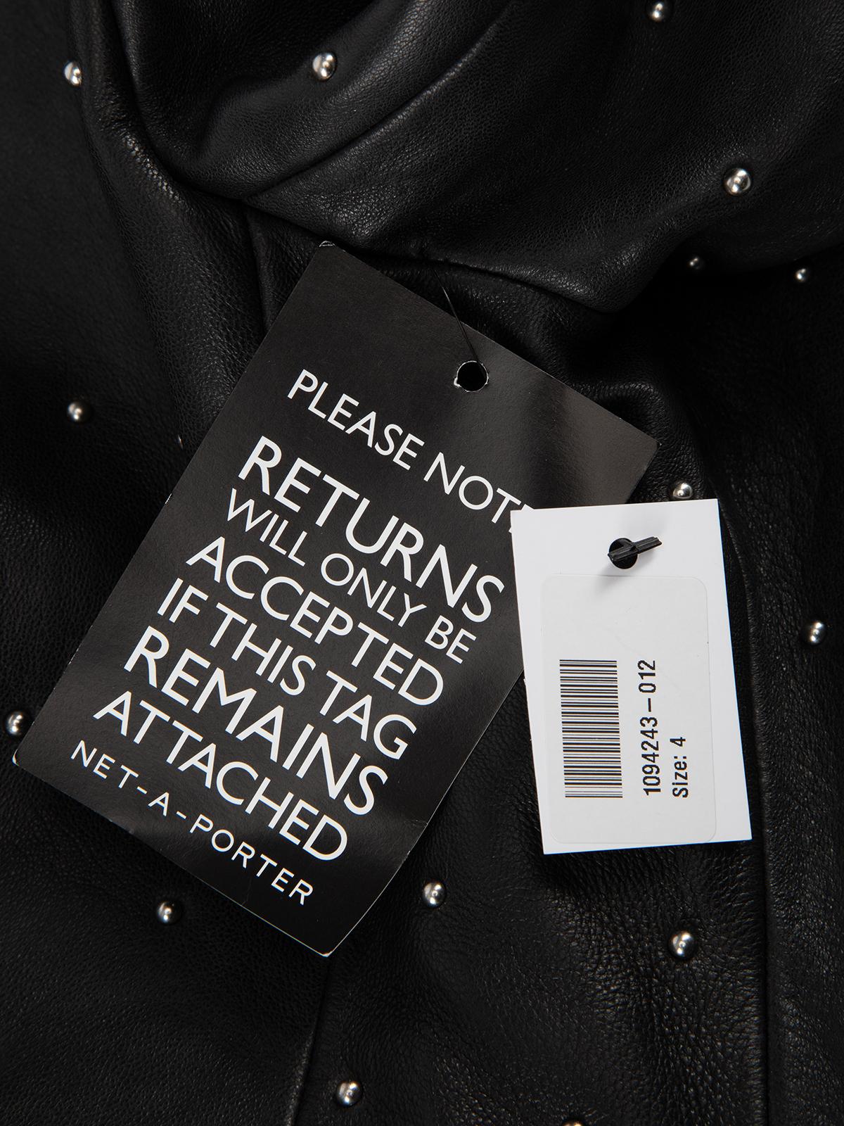 L'Agence Women's Leather Blazer with Studs 1
