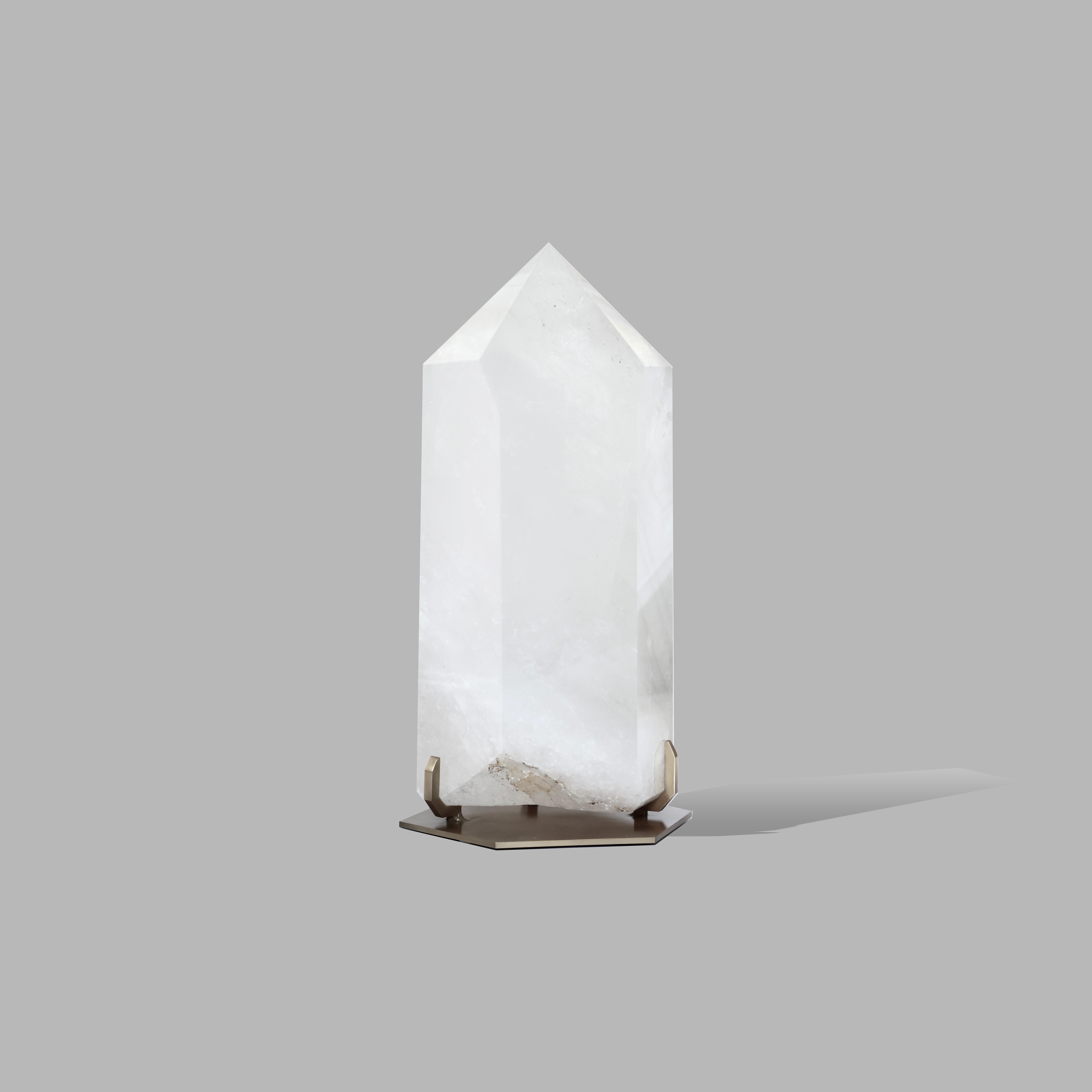 Contemporary Lager Rock Crystal Obelisk For Sale