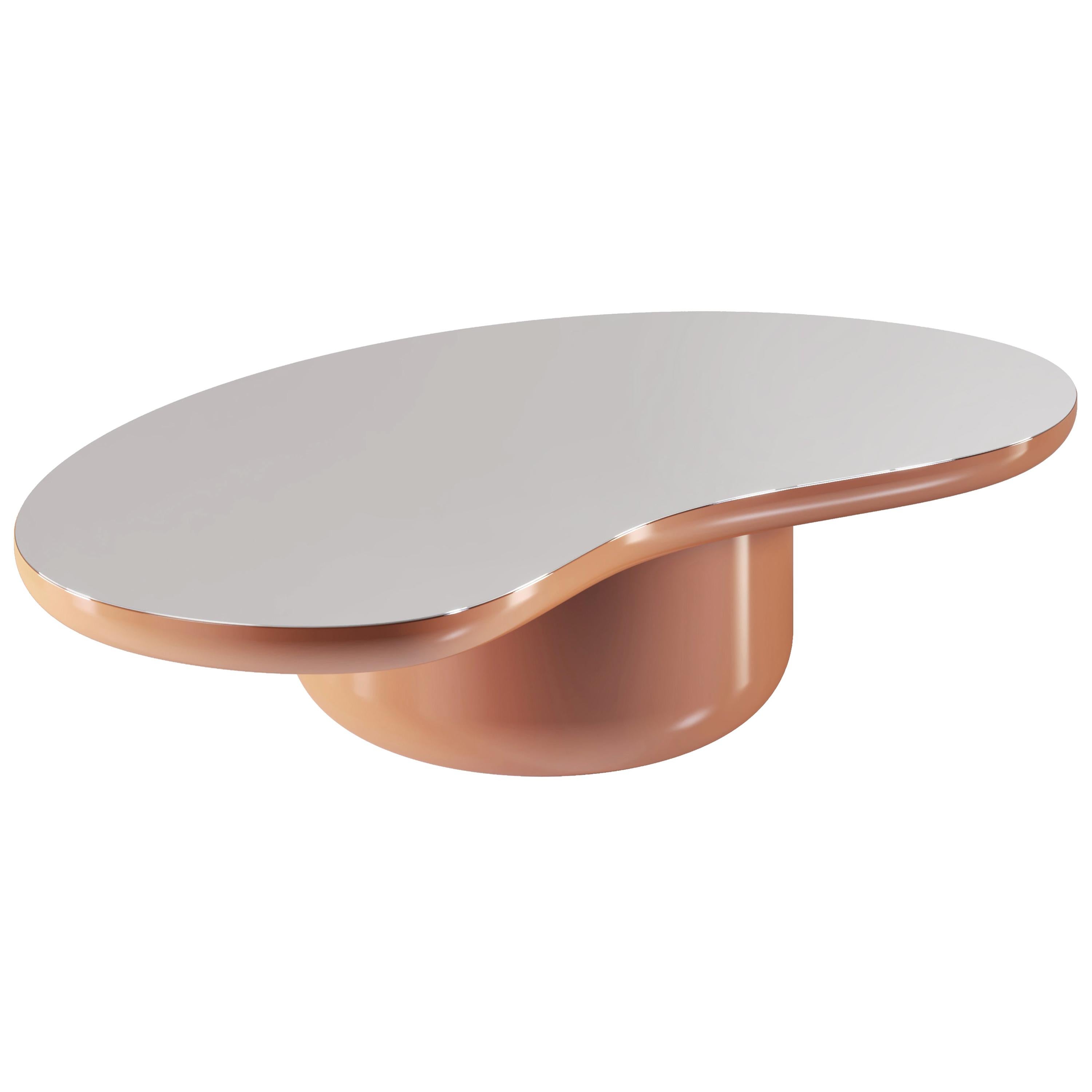 Laghi Contemporary Coffee Table in Wood and Metal Top by Artefatto Design Studio