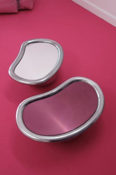 Laghi Silver Pink Statement Table, Contemporary Design, Limited Edition