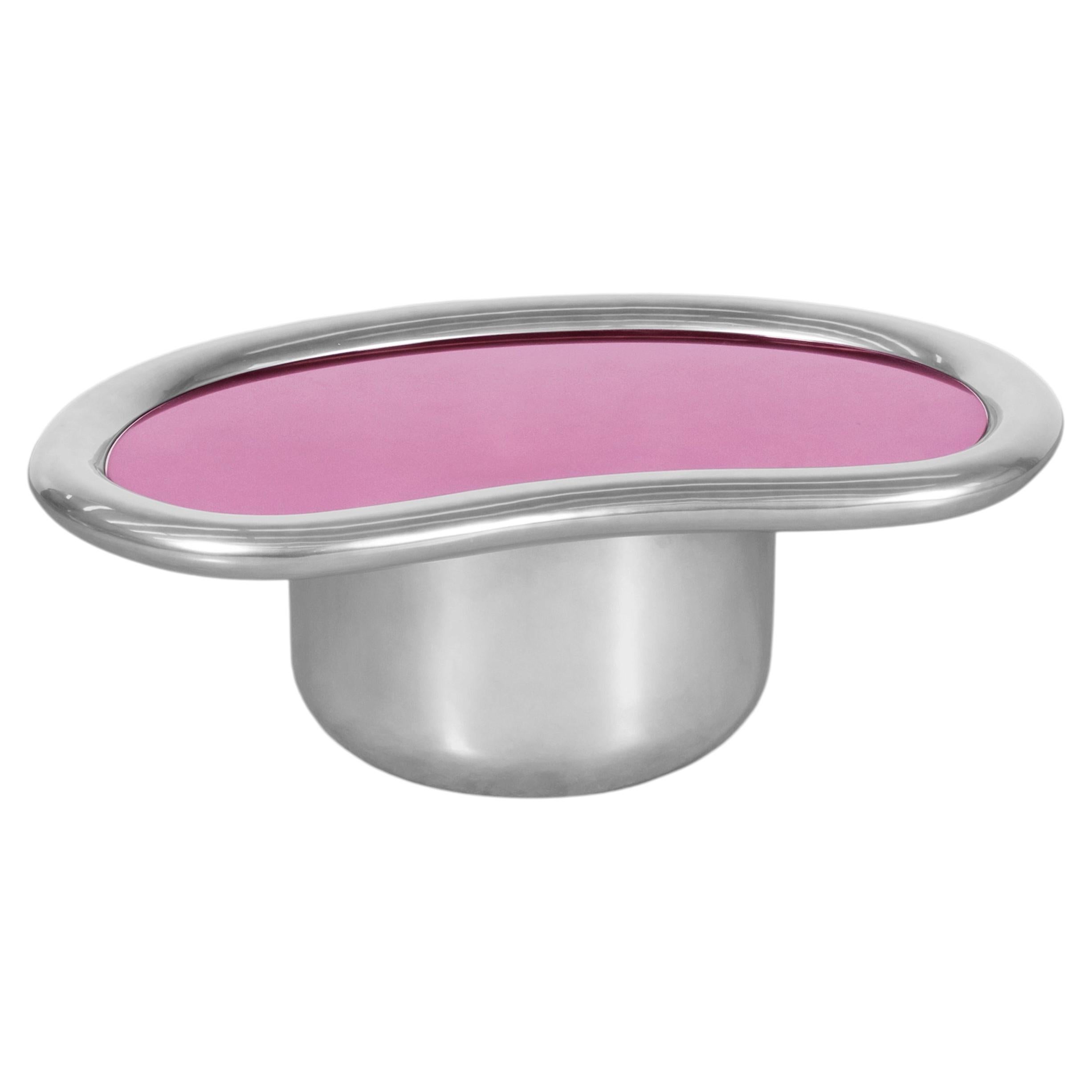 Laghi Silver Pink Statement Table, Contemporary Design, Limited Edition For Sale