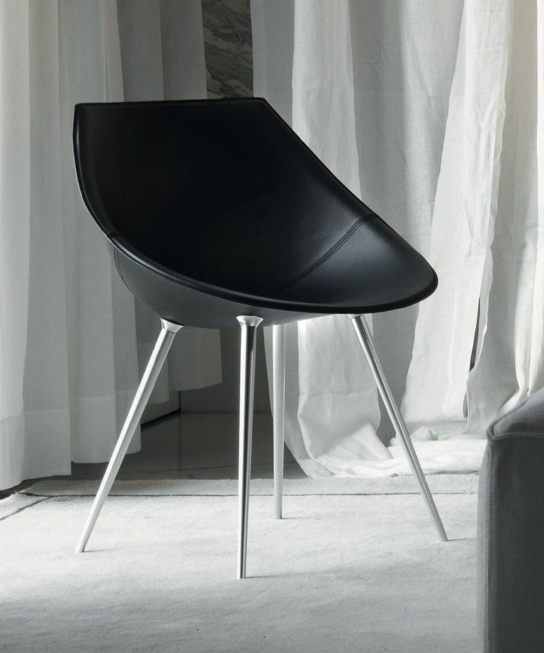 Lago Chair Leather Black by Driade For Sale at 1stDibs