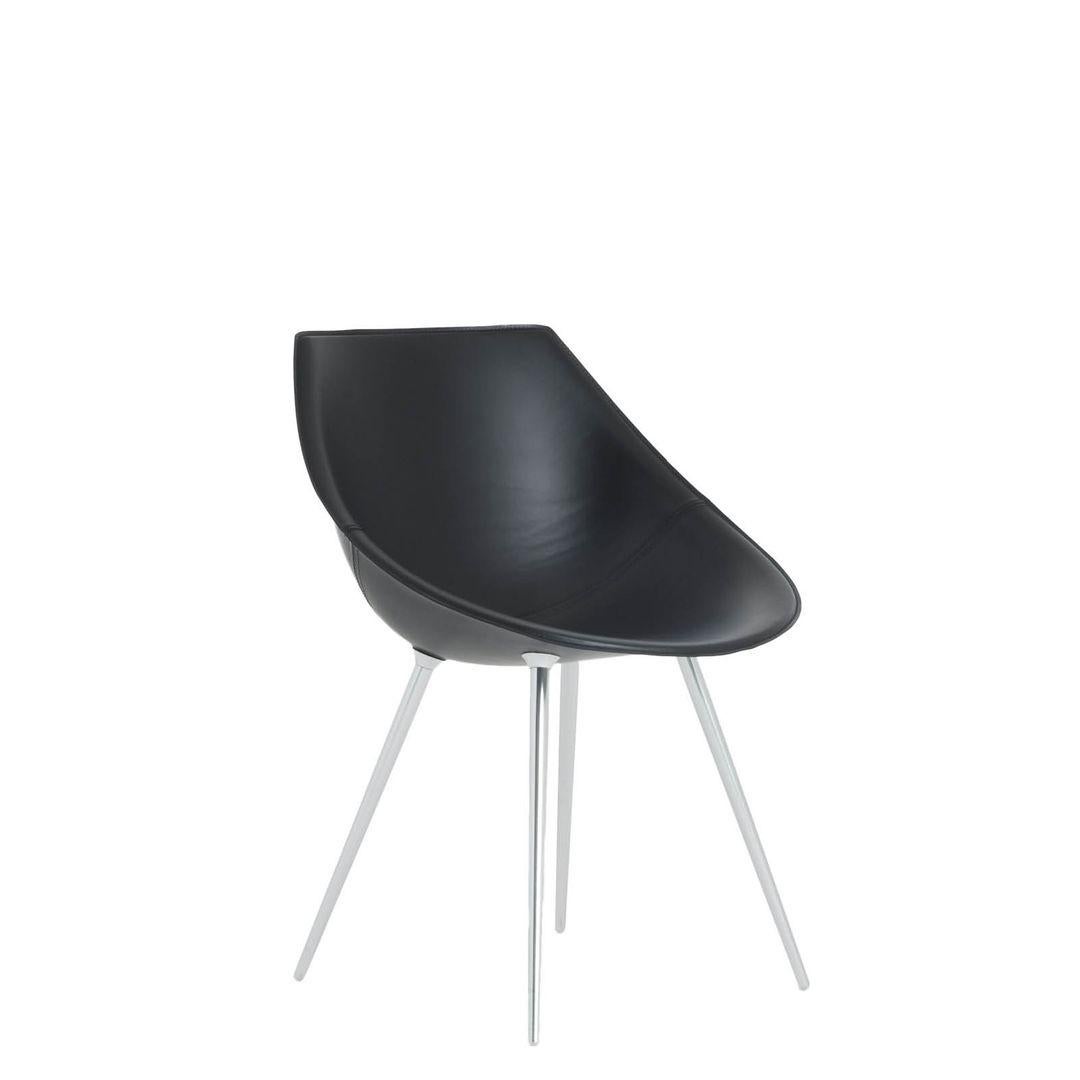 Lago Chair Leather Black by Driade For Sale