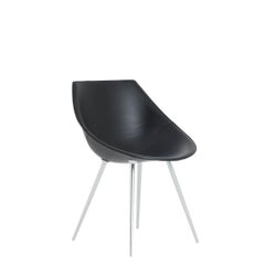 Fauteuil Lago en cuir noir par Driade