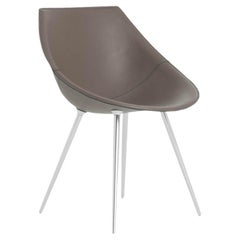 LAGO Chair Leather Dark Beige By Driade