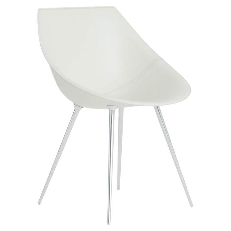 Chaise LAGO en cuir blanc par Driade