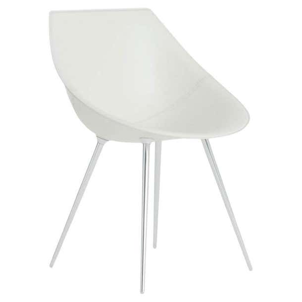 LAGO Chair Leather White By Driade For Sale at 1stDibs