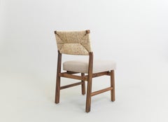 Lago Dining Chair with Natural Palm Fiber Back, Mexican Design (Set 4)