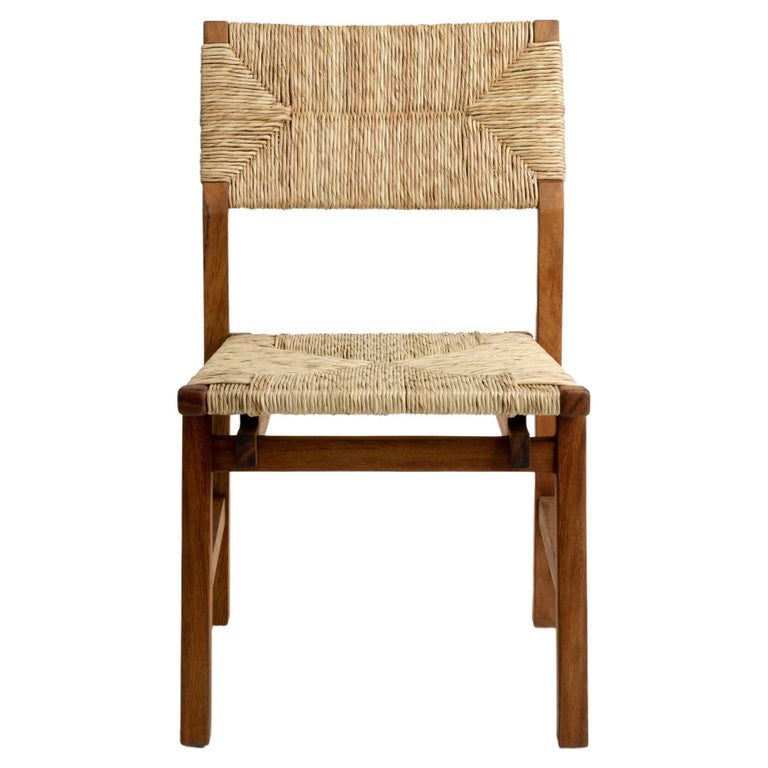 Lago Dining Chair Without Armrests Back and Seat in Natural Palm Fiber