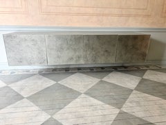 Lago Wall Mounted Sideboard Four Silvered Glass Doors