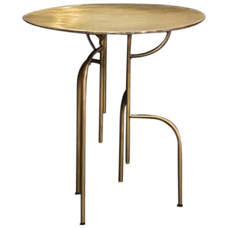 Lagoas Accent Side Round Table "Old Gold" Finish 'Small' by Filipe Ramos