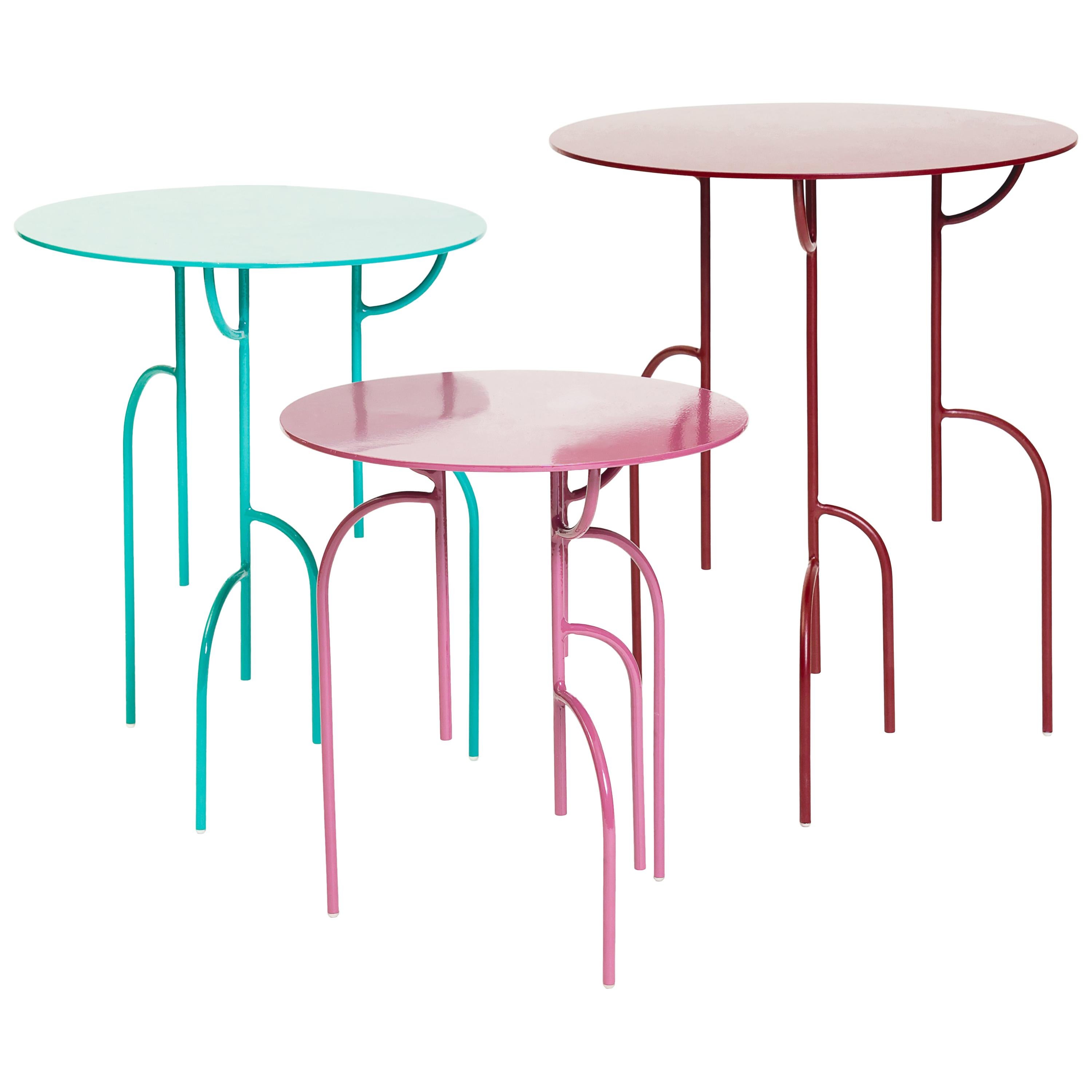 Lagoas Accent Side Round Tables, 'Set of Three' by Filipe Ramos
