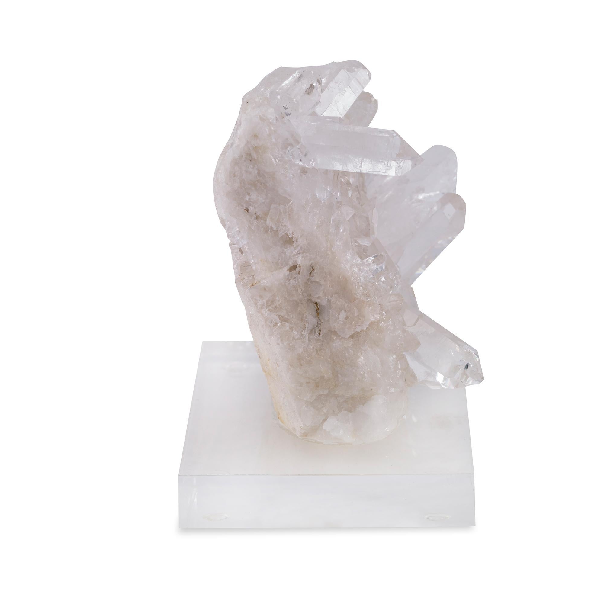 Brazilian Lagoas Sculpture in White and Clear Stone by CuratedKravet