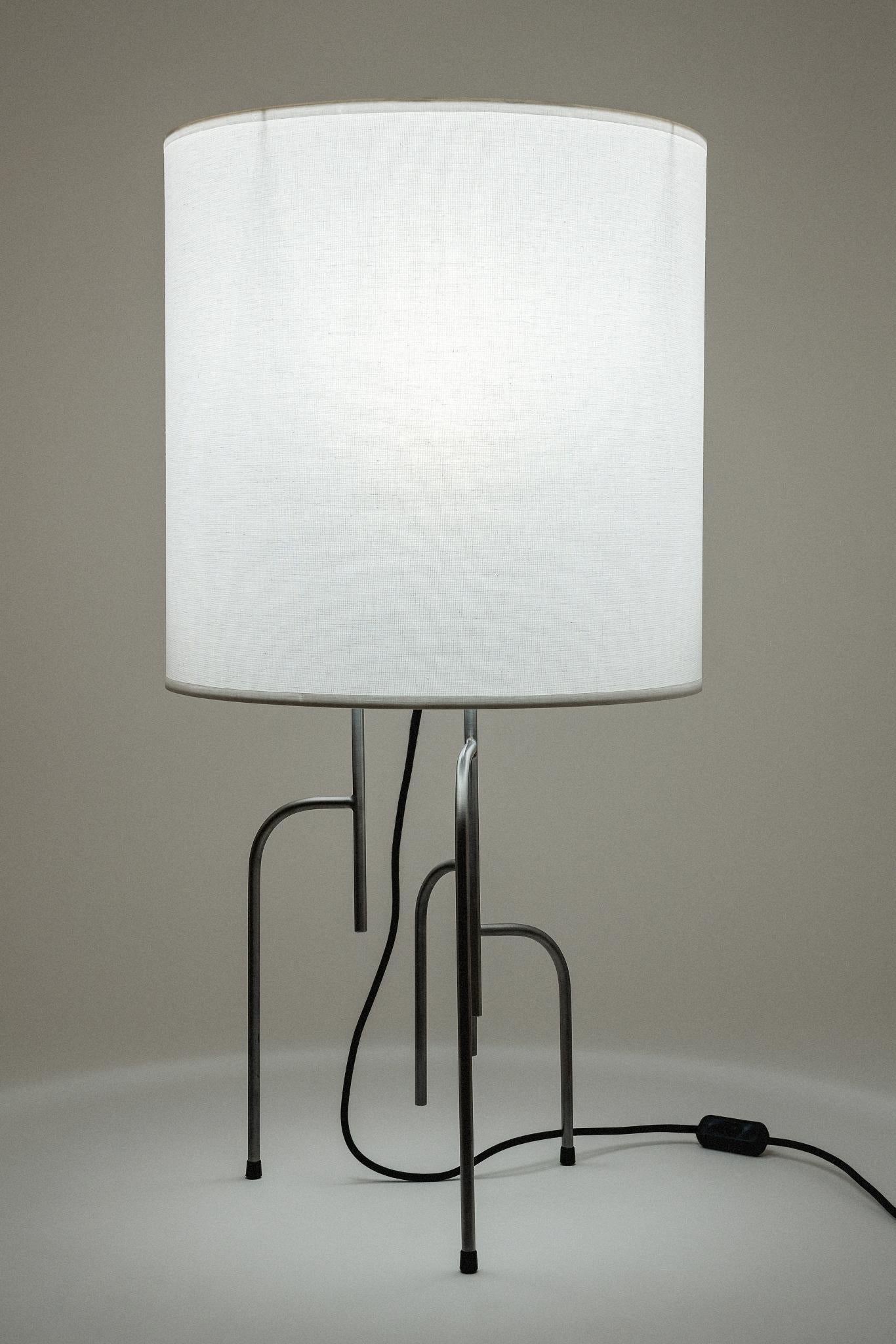 Brazilian Lagoas Table Lamp, Oil-Rubbed Dark Gray by Filipe Ramos For Sale