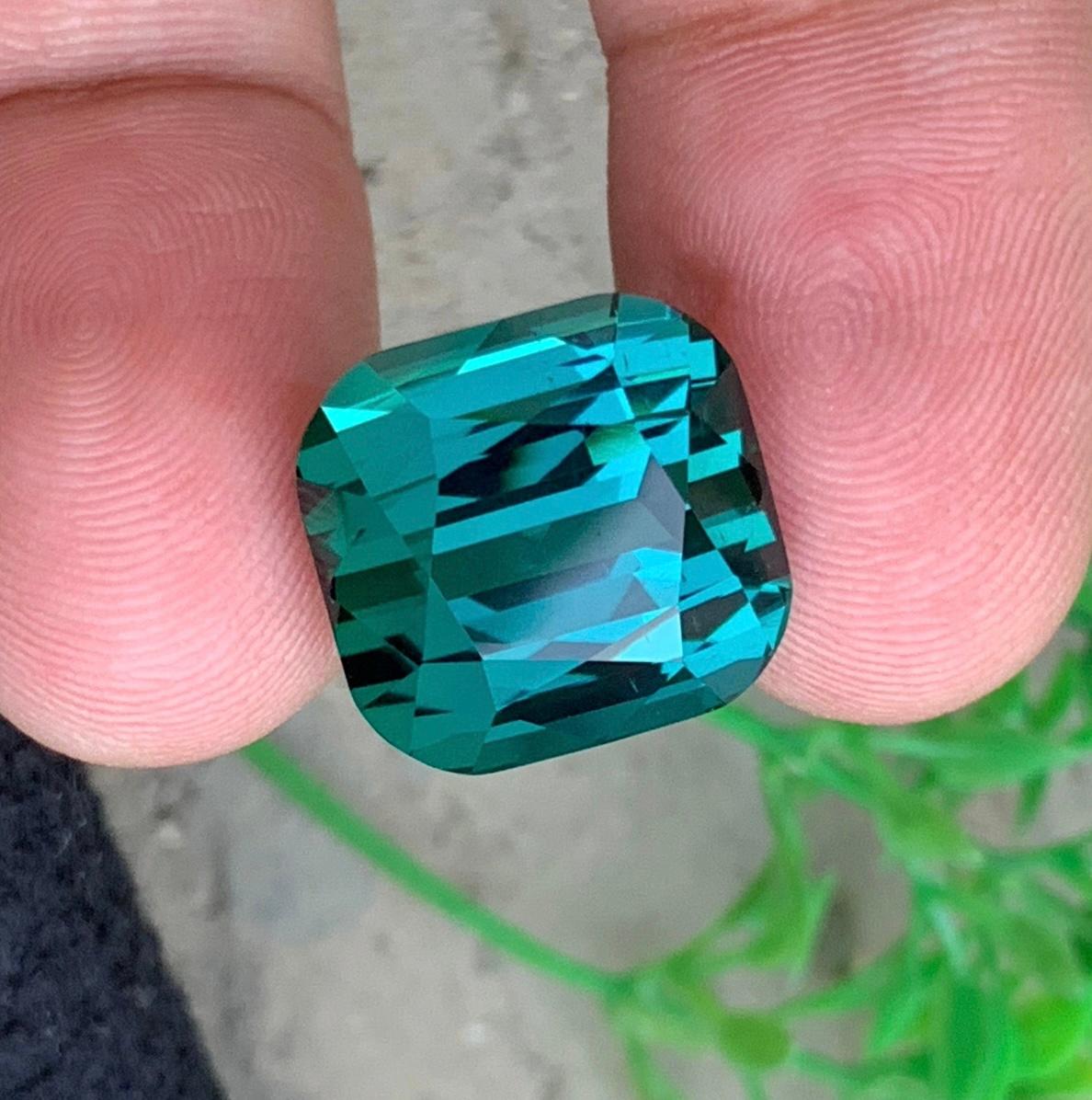 Lagoon Blue Green Natural Tourmaline Ring, Pendant Loose Gemstone 25 Ct Jewelry For Sale 3