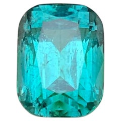 Lagoon Blue  Natural Tourmaline 5.13 Carat Cushion Cut Loose Gemstone for Ring