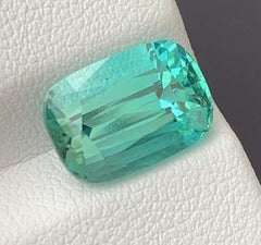 Lagoon Blue Tourmaline Gemstone: Natural October Birthstone, Afghanistan 4.67 CT