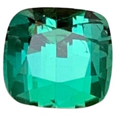 Gema Turmalina Natural Verde Azulado Laguna Cojín Cuadrado de 1,65 qt para Anillo