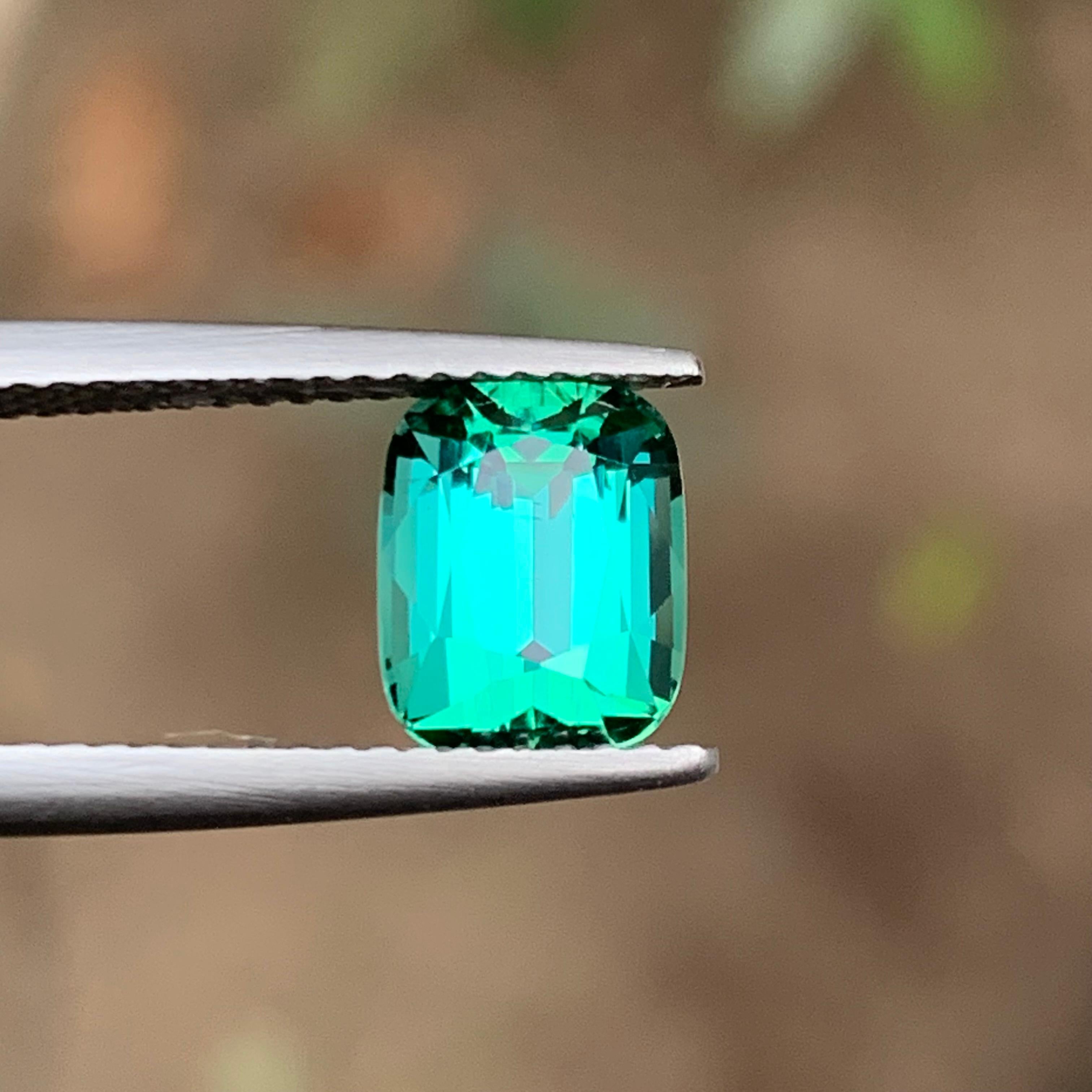 Anillo de turmalina natural verde azulado laguna Gema suelta 2,35 qt talla cojín Corte cojín en venta