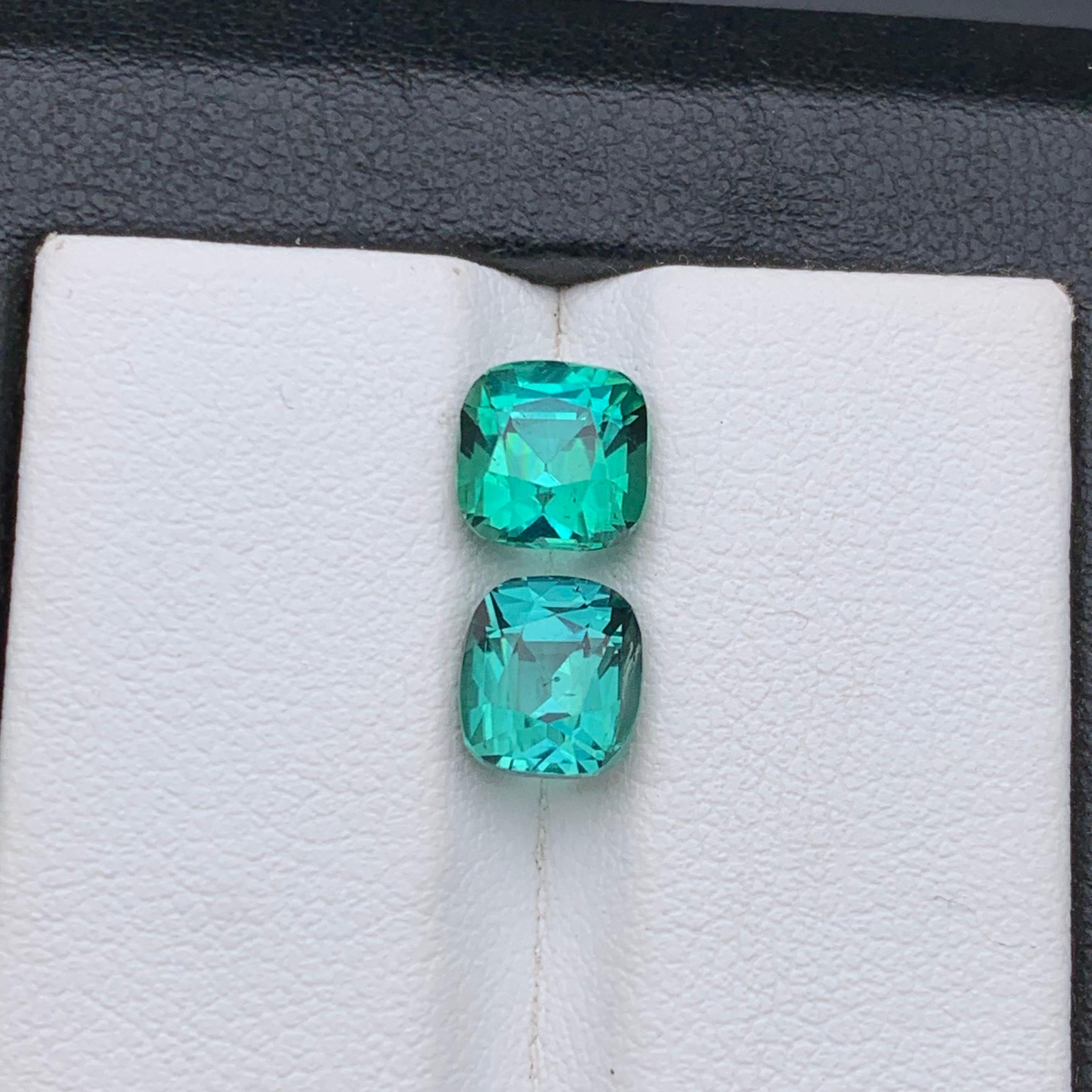 Lagoon Bluish Green Natural Tourmaline Loose Gemstones for Ring, Earrings, Pendants or any other Jewelry Setting Cushion Cut from Kunar, Afghanistan!!

💎 GEMSTONE TYPE: Tourmaline
⚖️ WEIGHT: 3.65 Carat
🪚 SHAPE & CUT: Cushion Cut
📏 SIZE (MM):
