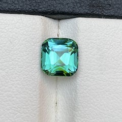 Lagoon Green Natural Tourmaline 2.17 Carat Cushion Cut Loose Gemstone for Ring