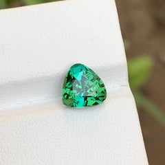 Lagoon Green Natural Tourmaline Gemstone 2.70 Ct Trillion Cut for Necklace, Ring