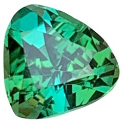Gemma di tormalina naturale verde laguna 2,70 ct taglio trilione per collana, anello