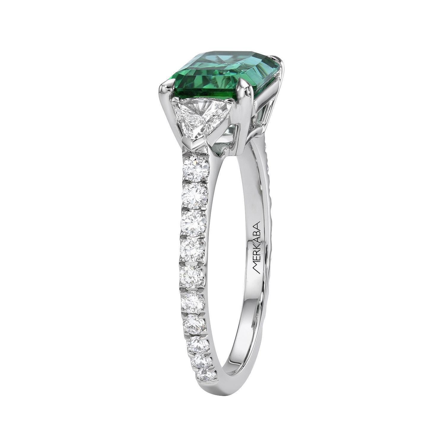 emerald cut tourmaline ring