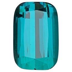 Anillo de turmalina natural azul índigo laguna Gema suelta 6,70 quilates talla cojín