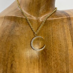 Lagoon Jewels Biggest Diamond Crescent Moon Charm