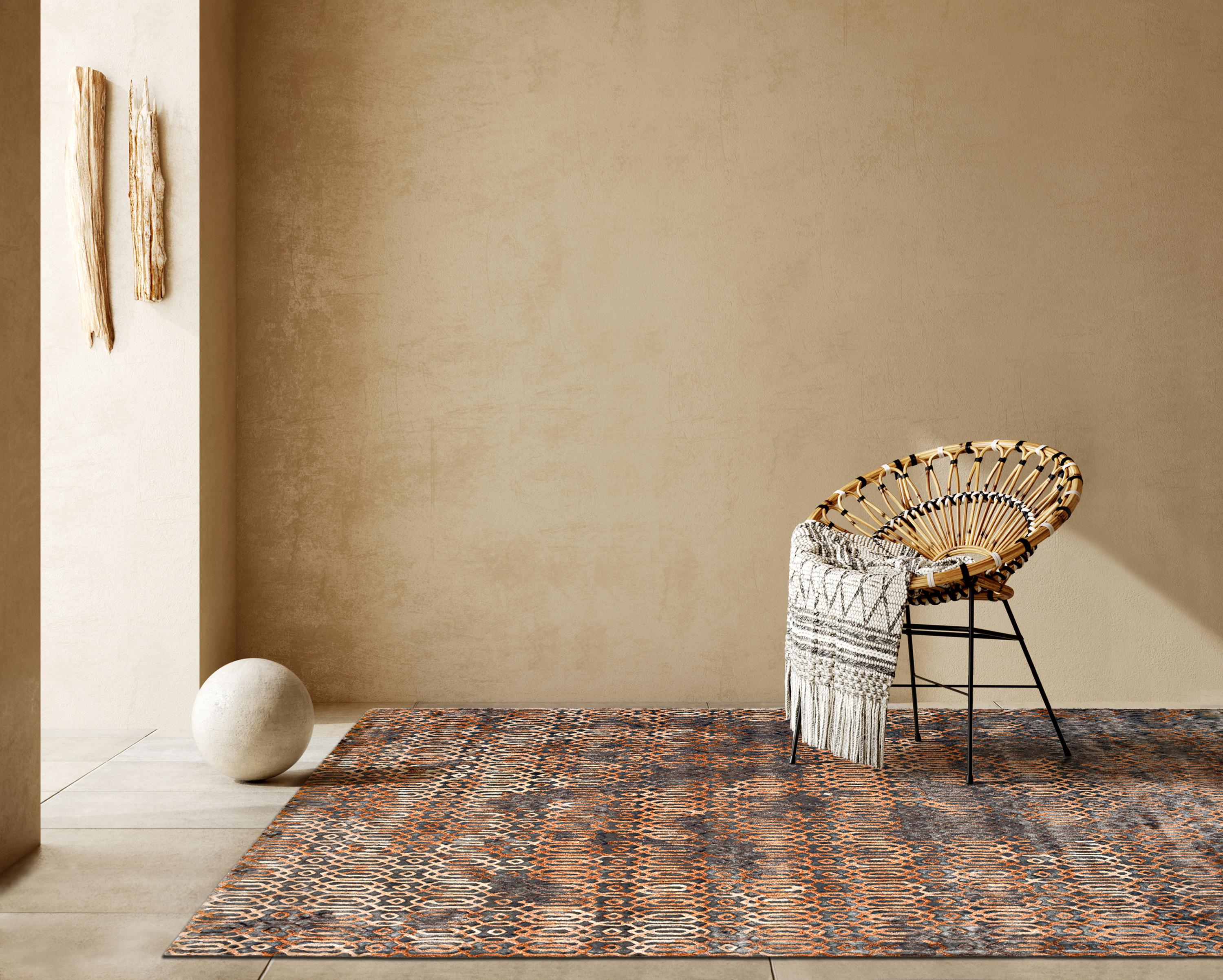 The ‘Lithology’ collection showcases stunning motifs that are evocative of the diverse and awe-inspiring natural surfaces of the earth. The carpets exhibit an artistic interpretation of Mother Nature in all its glory. The awe-inspiring range