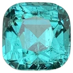 Gema suelta de turmalina natural Lagoon de 2,32 quilates con corte cojín, ideal para anillos o joyas