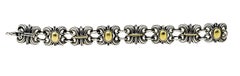 Lagos 18 Karat Gold Sterling Silver Wheat Link Bracelet