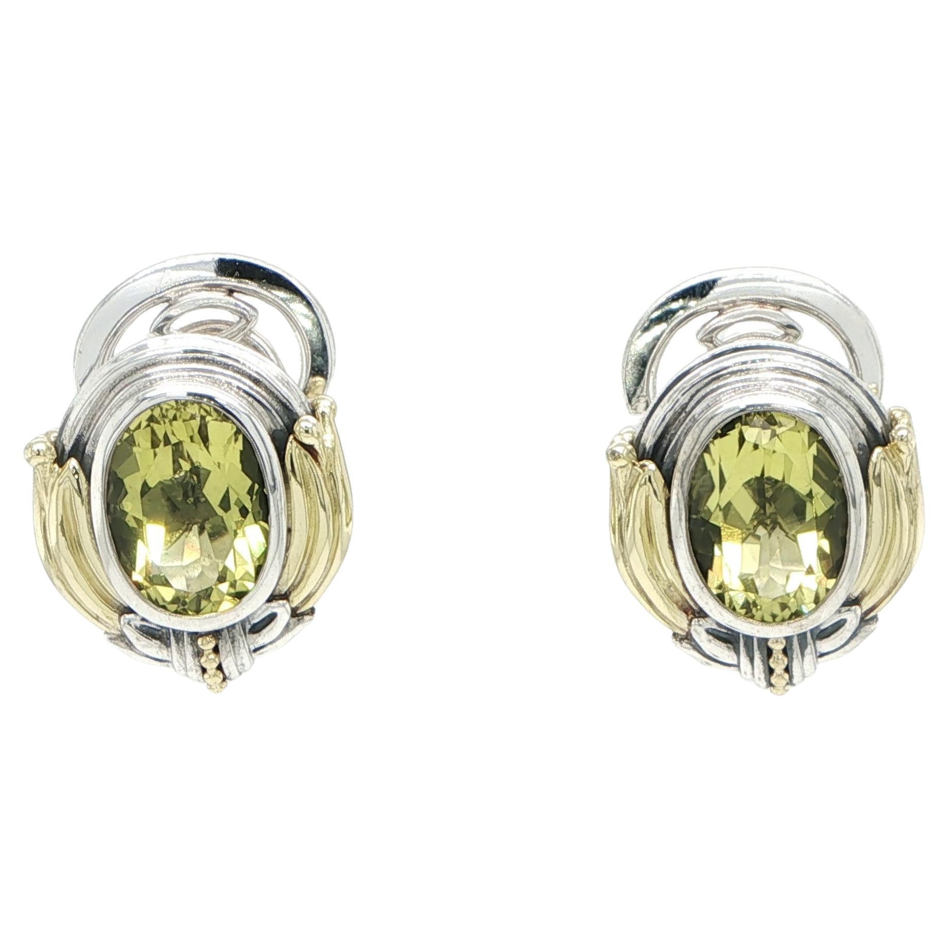 Lagos 18K Yellow Gold 
Sterling Silver Citrine Earrings im Angebot