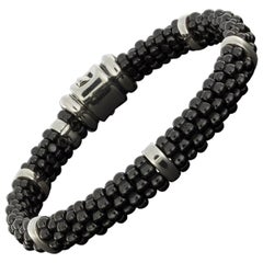 Lagos Black Caviar Sterling Silver Beaded Bracelets