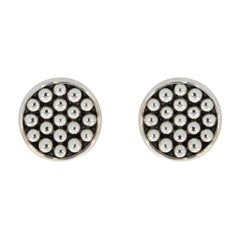 Lagos Bold Caviar Mixed Metals Button Stud Earrings