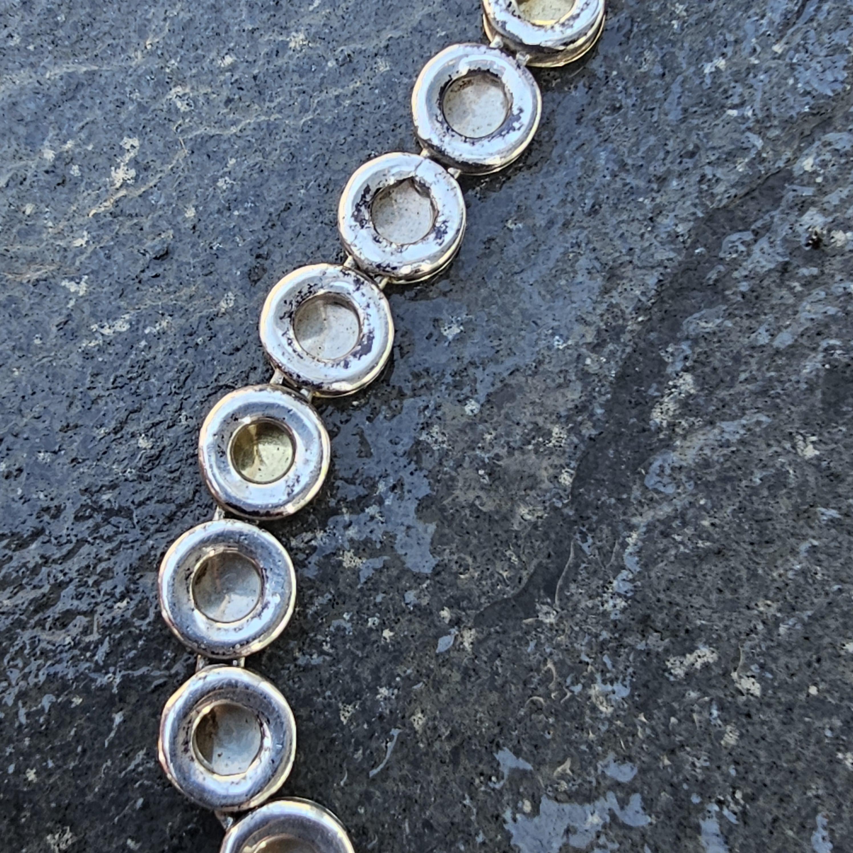 Lagos Caviar, collana a dischi in oro 18k e argento, 17,5