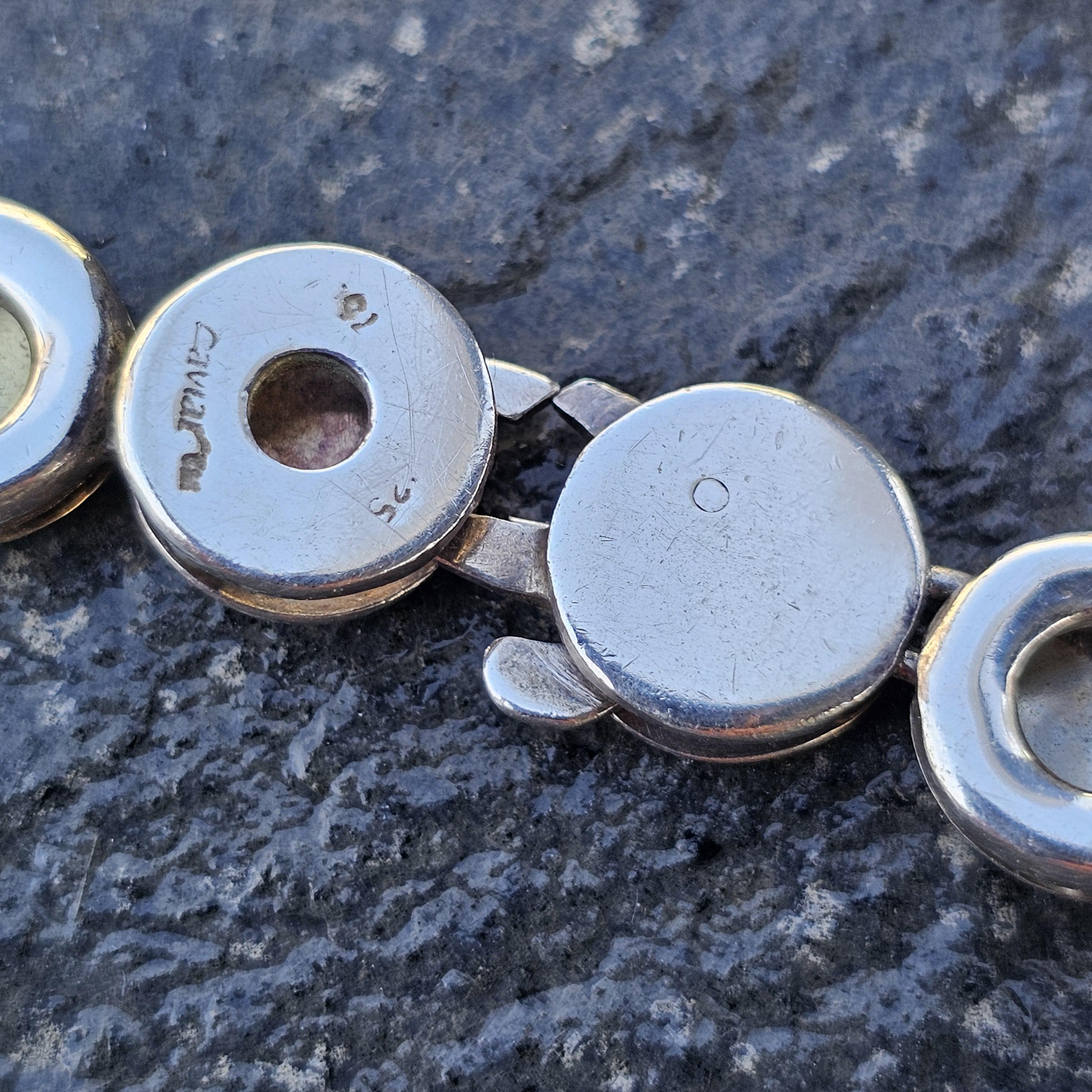 Lagos Caviar, collana a dischi in oro 18k e argento, 17,5