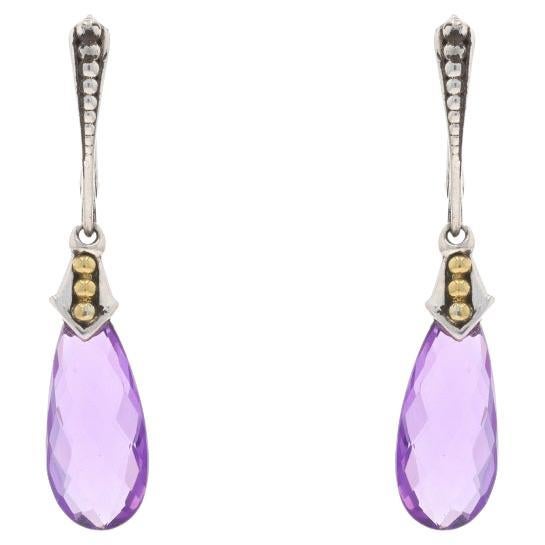 Lagos Kaviar Amethyst-Ohrringe - Sterling 925 Gelbgold 18k Briolette