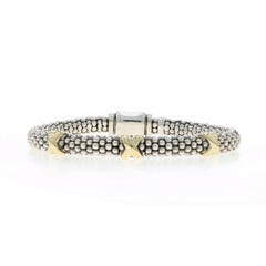 Lagos Caviar Embrace Three Station X 6mm Bracelet 7 1/2" - Sterling 925 Gold 18k